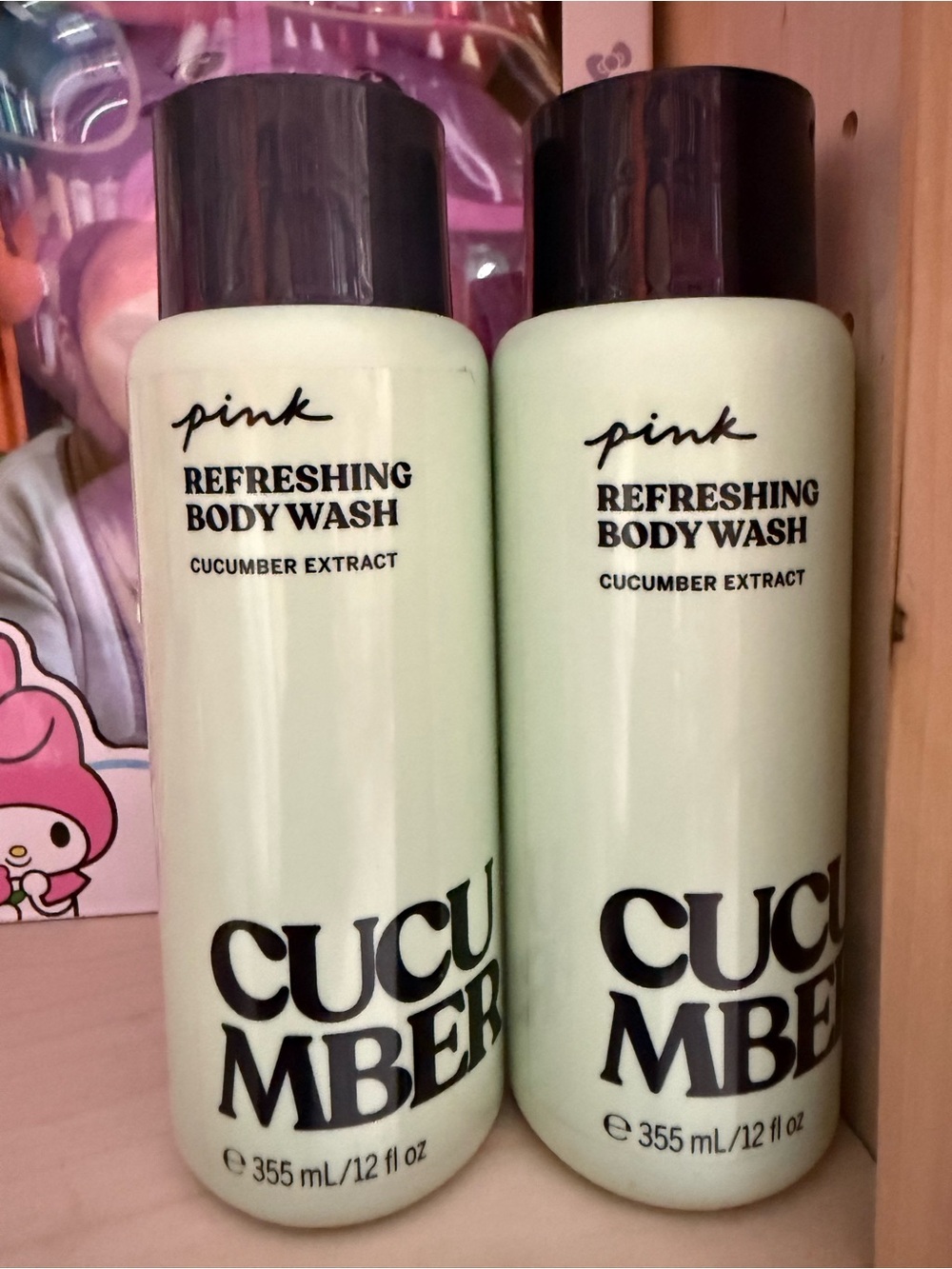 PINK Victoria's Secret Refreshing Cucumber Body Wash - Light Green